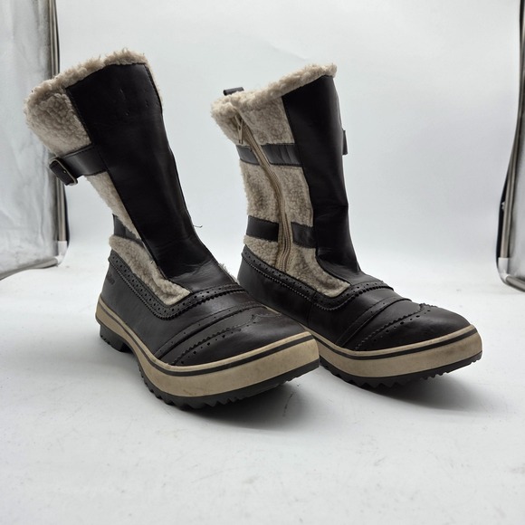 Skechers Shoes - Skechers Outdoor Boots Womens Size 8 Brown Faux Fur Lined Zip Snow Winter 47581